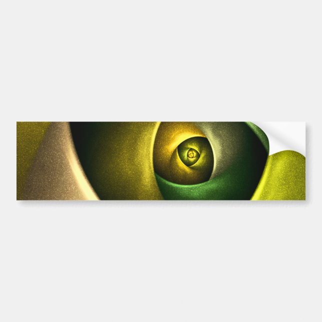 Green Swirl Floral Modern Abstract Art Pattern #23 Bumper Sticker (Front)
