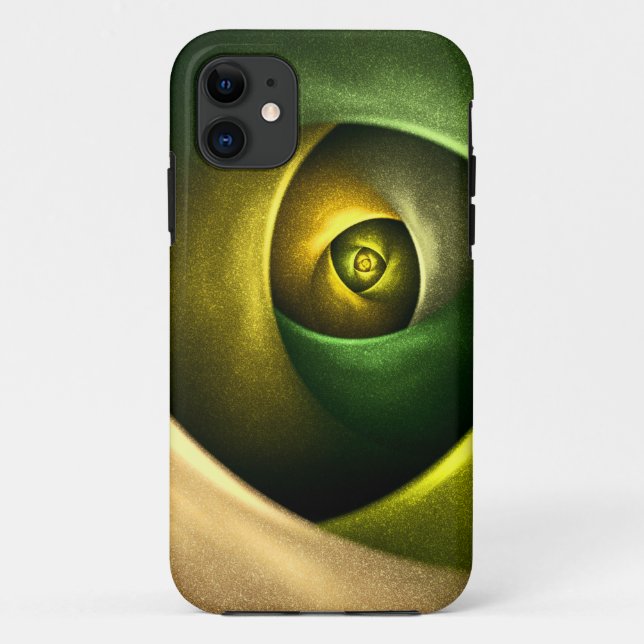 Green Swirl Floral Modern Abstract Art Pattern #23 Case-Mate iPhone Case (Back)