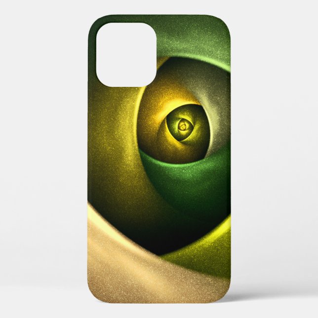 Green Swirl Floral Modern Abstract Art Pattern #23 Case-Mate iPhone Case (Back)
