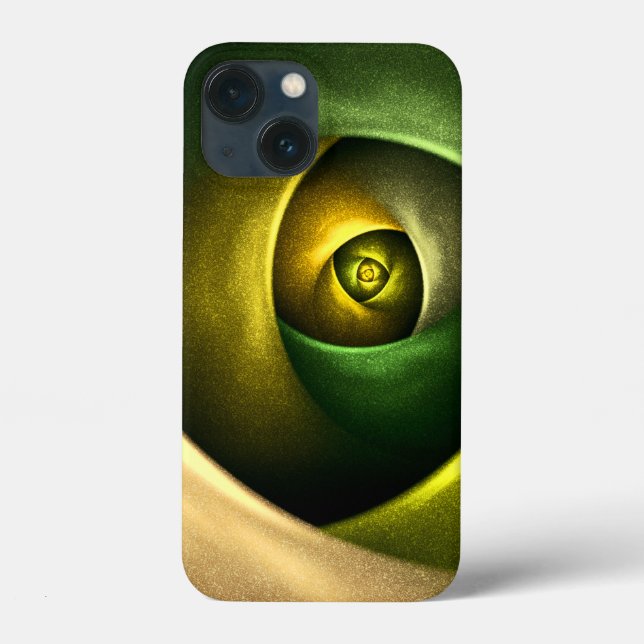 Green Swirl Floral Modern Abstract Art Pattern #23 Case-Mate iPhone Case (Back)
