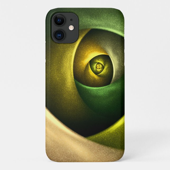 Green Swirl Floral Modern Abstract Art Pattern #23 Case-Mate iPhone Case (Back)