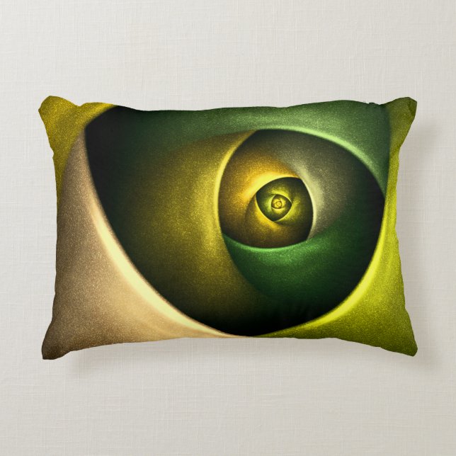 Green Swirl Floral Modern Abstract Art Pattern #23 Decorative Cushion (Front)