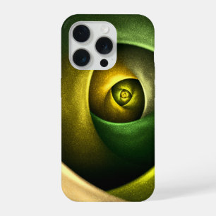 Green Swirl Floral Modern Abstract Art Pattern #23 iPhone 15 Pro Case