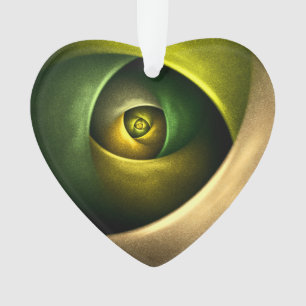 Green Swirl Floral Modern Abstract Art Pattern #23 Ornament