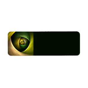 Green Swirl Floral Modern Abstract Art Pattern #23 Return Address Label