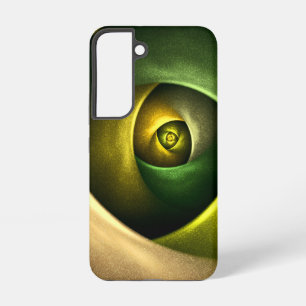 Green Swirl Floral Modern Abstract Art Pattern #23 Samsung Galaxy Case