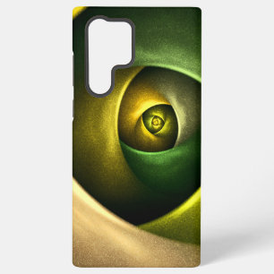 Green Swirl Floral Modern Abstract Art Pattern #23 Samsung Galaxy Case