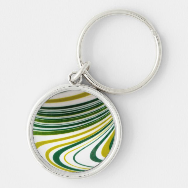 Green swirl Key Chain (Front)