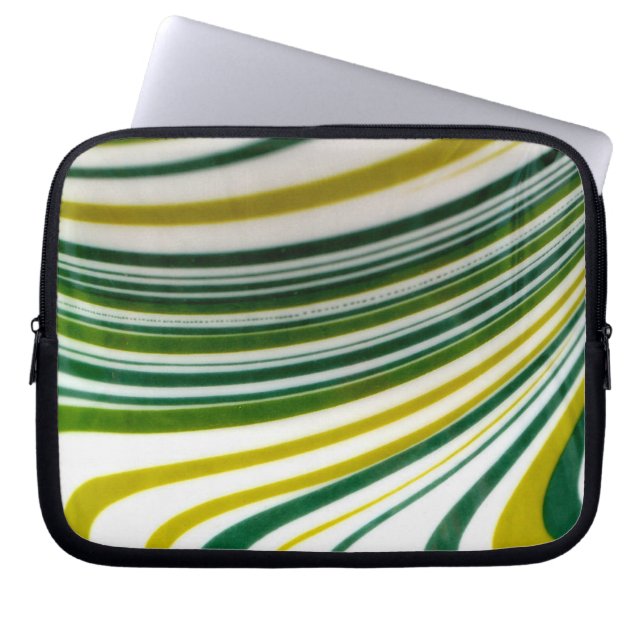 Green Swirl Laptop Bag (Front)