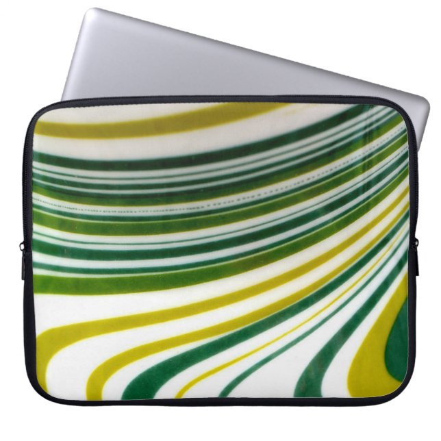 Green Swirl Laptop Sleeve (Front)