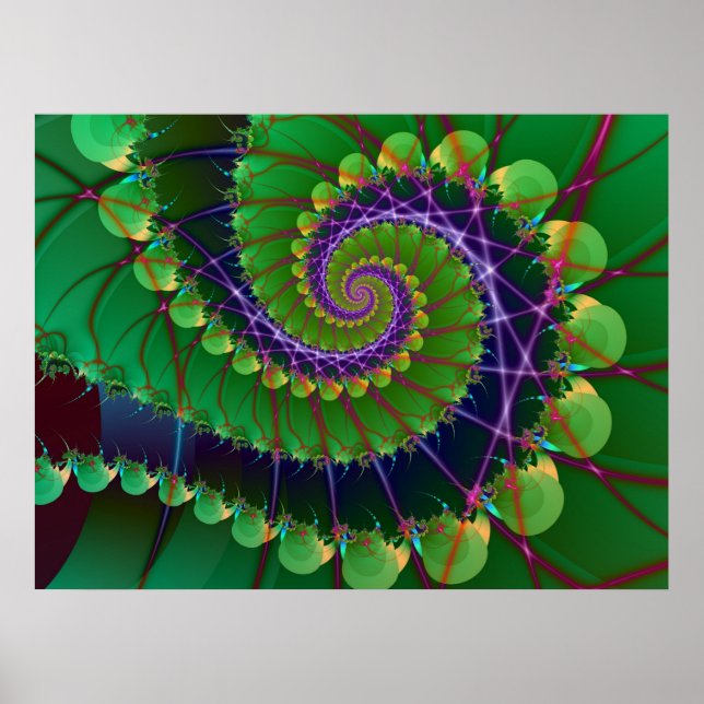Green Swirl Poster (Front)
