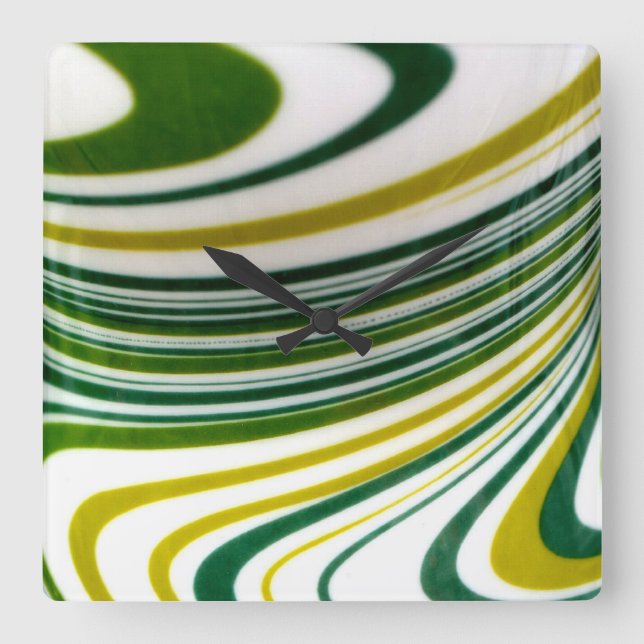 Green Swirl Wall Clock (Front)