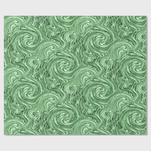Green Swirl Wrapping Paper