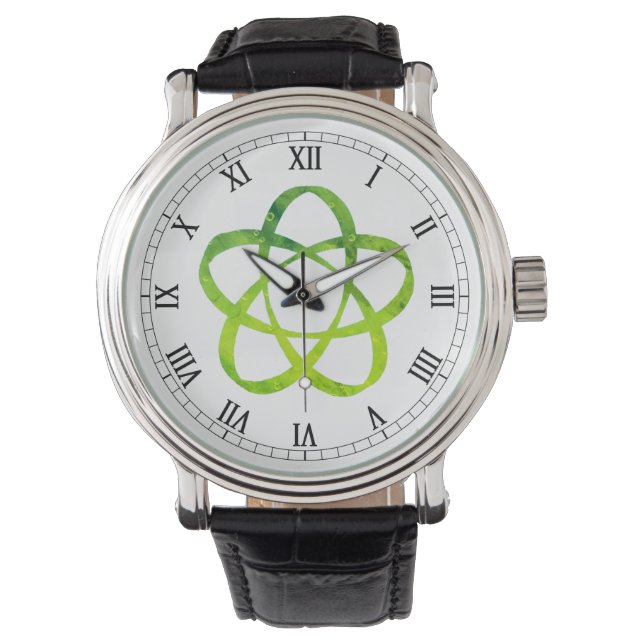 Green Swirl wristwatch (Front)