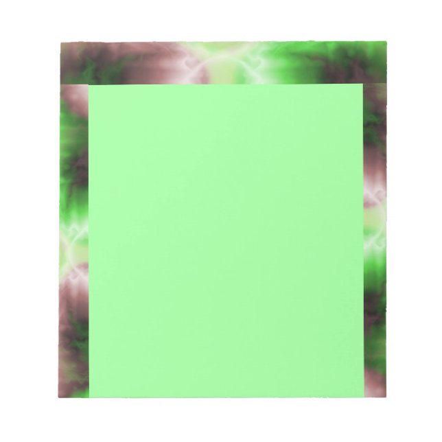 Green Swirls Notepad (Front)