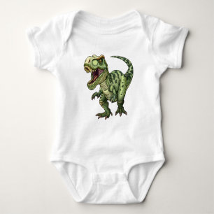 Green T-Rex Dinosaur – Cute Cartoon Dino Shirt