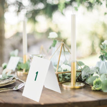 green table number