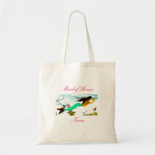 Green-tail mermaid maid of honour tote bag