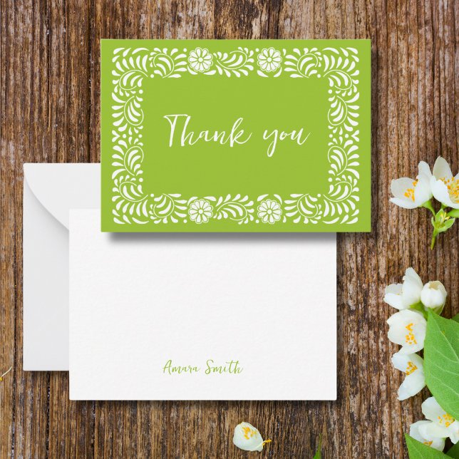 Green Talavera thank you Card (Creator Uploaded)