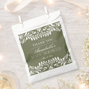 Green Talavera Tile Fiesta Baby Shower Dessert Favour Bag