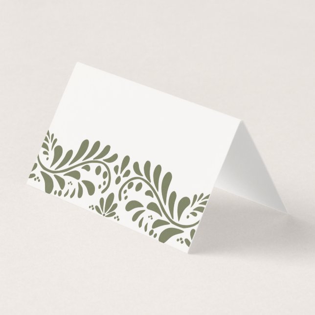 Green Talavera Tile Fiesta Place Card Table Decor (Front)