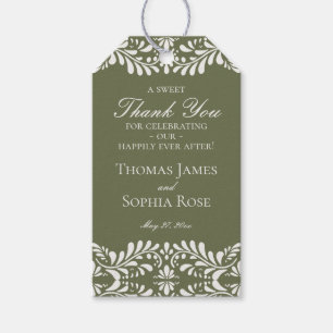 Green Talavera Tile Fiesta Wedding Party Favours Gift Tags