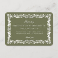 Green Talavera Tile Registry Card Invite Insert