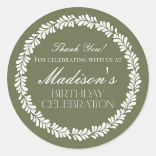 Green Talavera Tile Spanish Fiesta Birthday Favour Classic Round Sticker