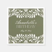 Green Talavera Tile Spanish Fiesta Birthday