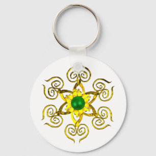 GREEN TALISMAN KEY RING