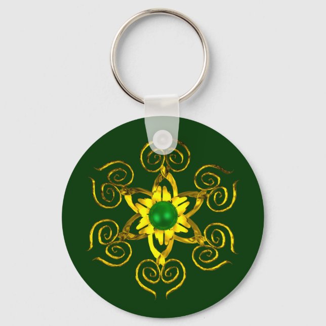 GREEN TALISMAN KEY RING (Front)