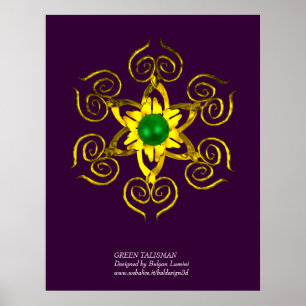 GREEN TALISMAN,purple Poster