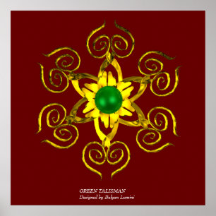 GREEN TALISMAN,red Poster
