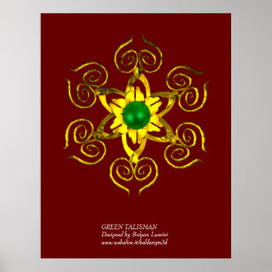 GREEN TALISMAN,red Poster