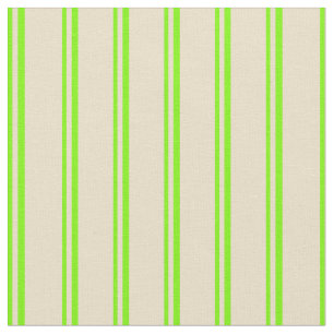 Green & Tan Coloured Stripes/Lines Pattern Fabric