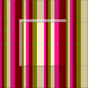 Green, Tan, Deep Pink, and Maroon Lines Fabric