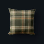 Green & Tan Plaid Fall Cushion<br><div class="desc">This pillow is the perfect addition to your home,  office or bedroom.</div>