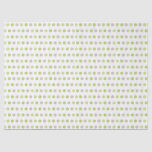 GREEN TAN WHITE POLKA DOTS TISSUE PAPER
