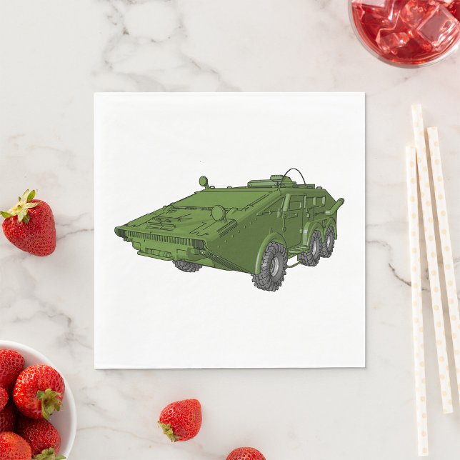 Green Tank Military Vehicle Napkins (Creator Uploaded)