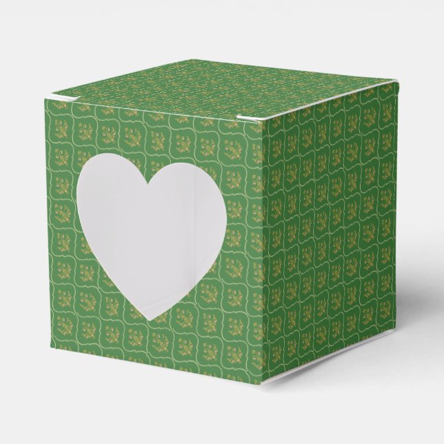 Green Tapestry Favour Box (Front Side)