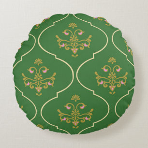 Green Tapestry Round Cushion