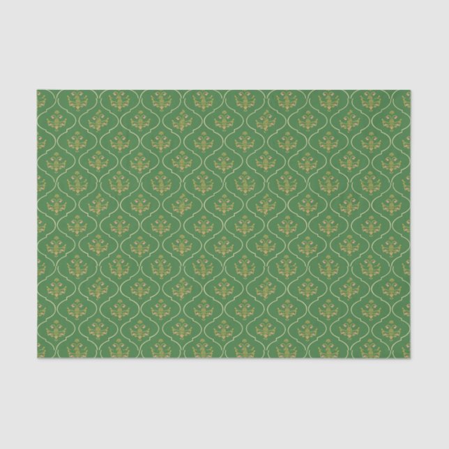 Green Tapestry Tissue Paper (Front)
