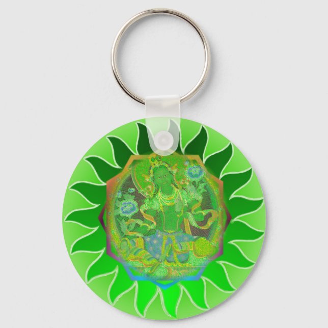 Green Tara Keychain (Front)