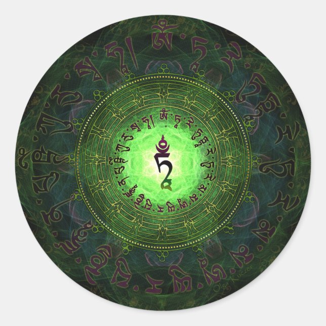 Green Tara - Protection from dangers and suffering Classic Round Sticker (Front)