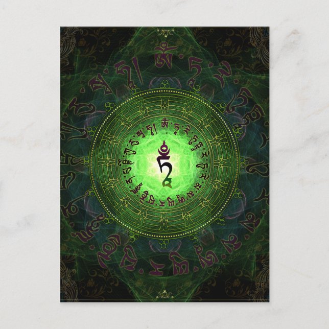 Green Tara - Protection from dangers and suffering Postcard (Front)