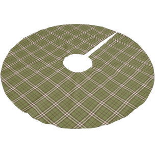 Green Tartan Brushed Polyester Tree Skirt