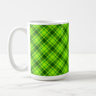 Green Tartan Chequered Plaid Pattern-57578 Coffee Mug