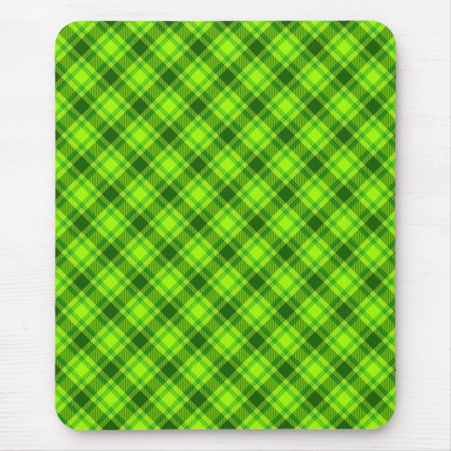 Green Tartan Chequered Plaid Pattern-57578 Mouse Pad (Front)