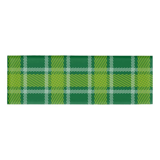 Green Tartan Name Tag (Front)