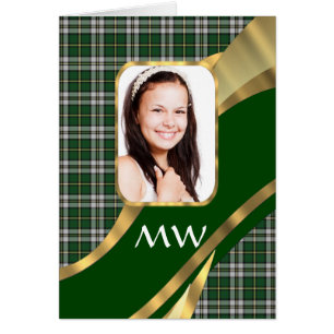 Green tartan photo background